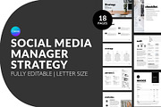 Black Social Media Strategy Template, a Presentation Template by InkBlue Templates (Thumbnail 1 of 4)