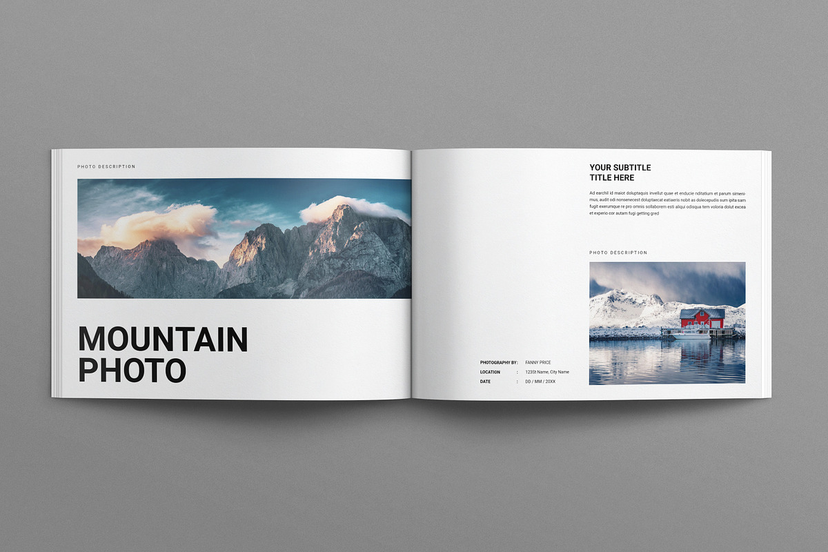 Photo Album Book Landscape, a Brochure Template by E-Type (Photo 4 of 8)