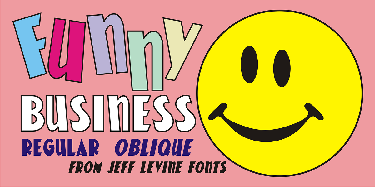 Funny Business JNL, a Font by Jeff Levine Fonts