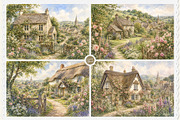 English Cottage Garden in Watercolor, a Decorative Illustration by Euonia Meraki (Thumbnail 7 of 20)