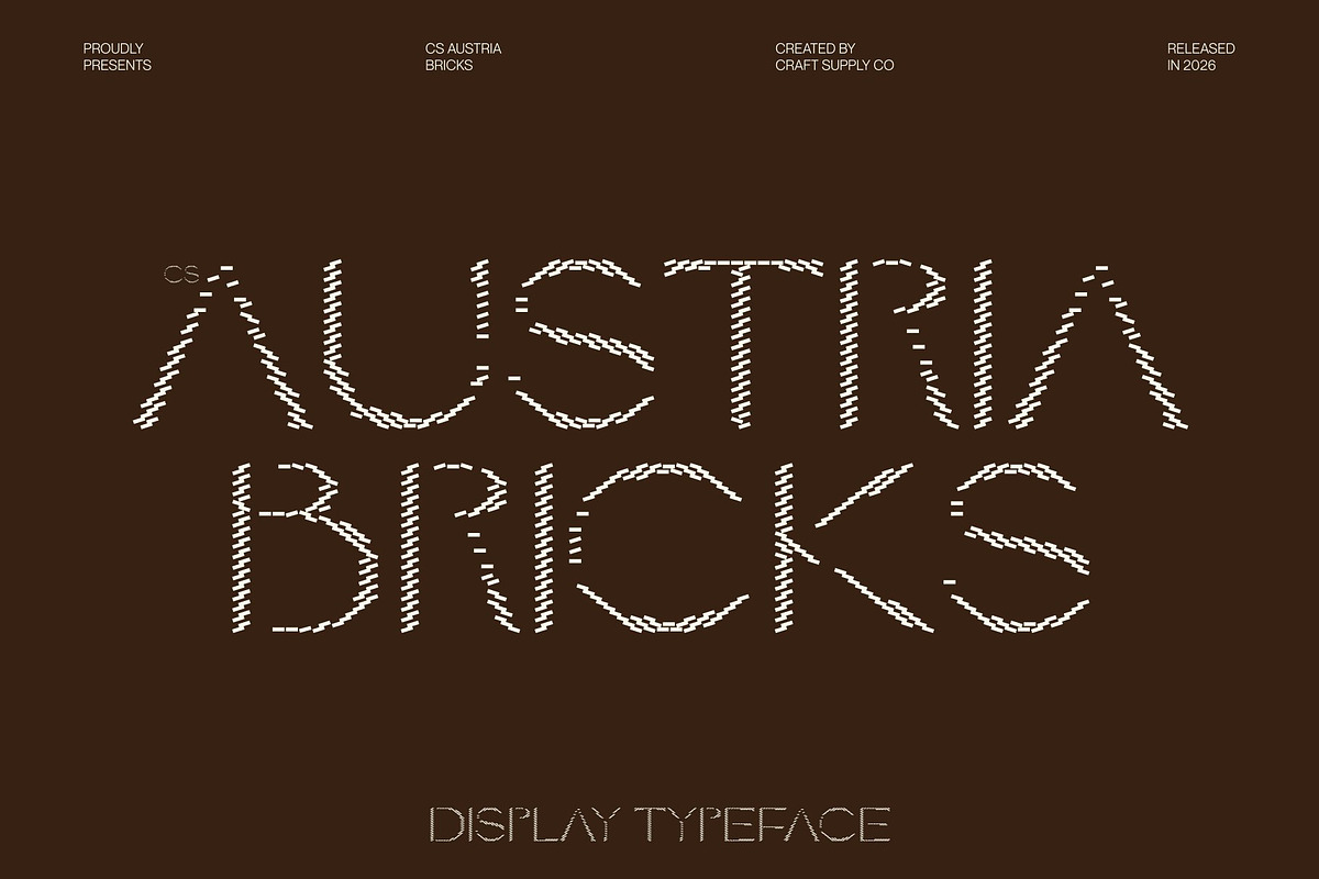 CS Austria Bricks, a Sans Serif Font by Craft Supply Co. (Photo 1 of 8)