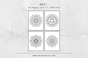 24 Coloring Pages Digital Mandala, a Graphic by Wilin Digital (Thumbnail 2 of 3)