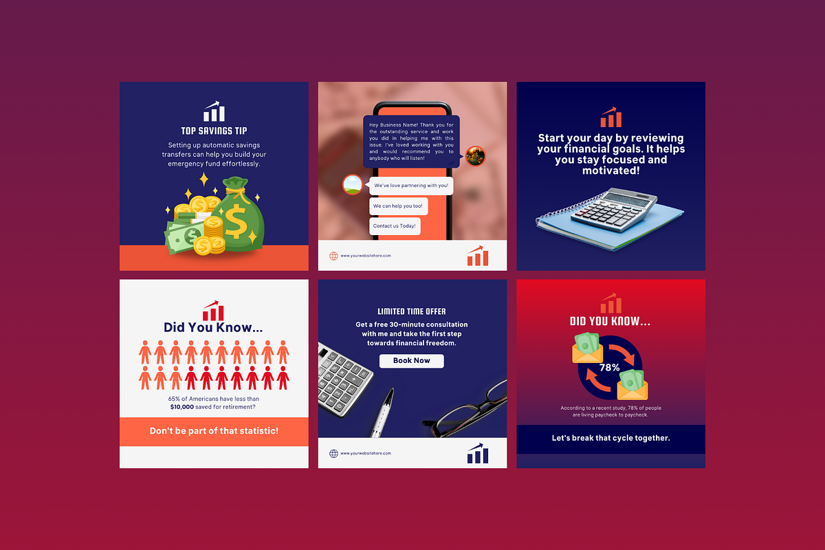 15 Finance Social Media Templates, a Social Media Template by Sincerely Media (Photo 7 of 9)