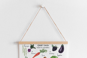 Fruits & Vegetables Garden Alphabet