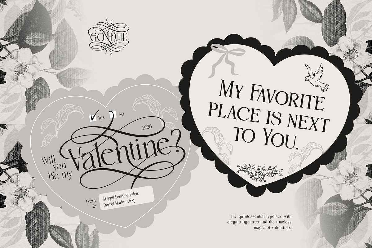 Gondhe - Elegant Serif with Swashes, a Serif Font by Burntilldead (Photo 9 of 12)