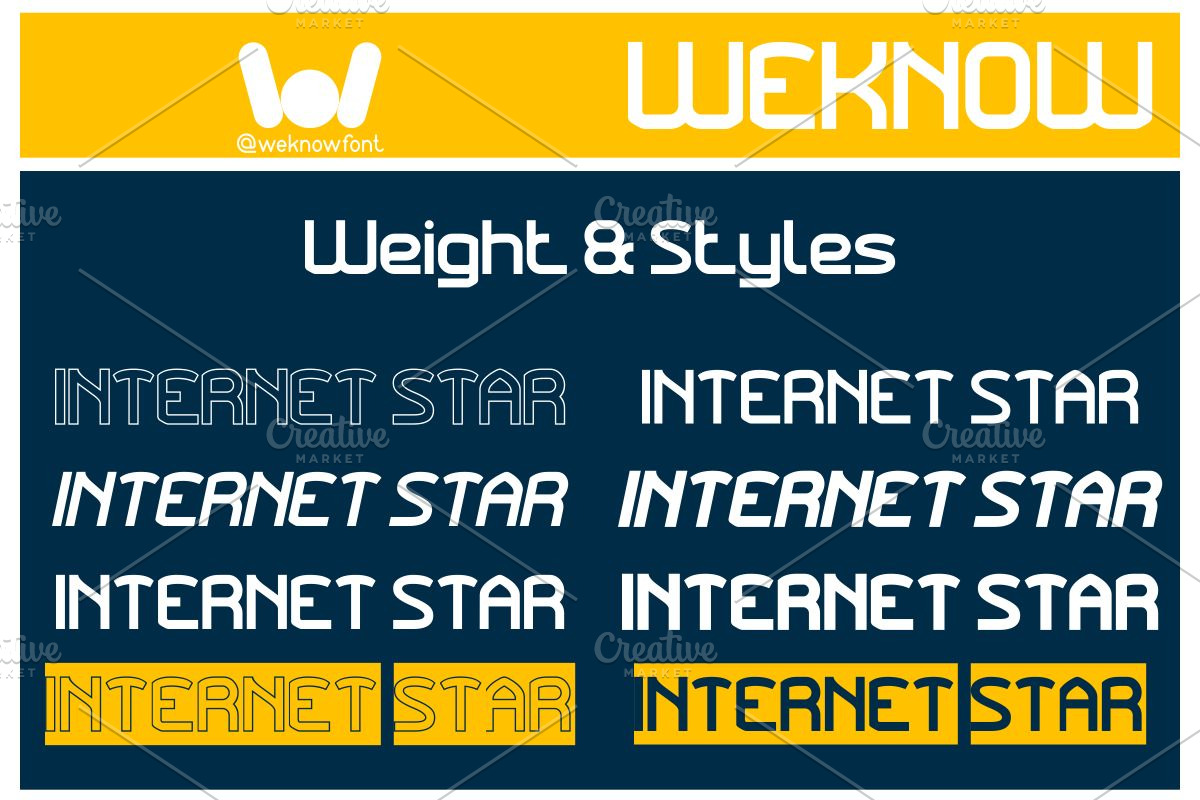 Internet Star font, a Sans Serif Font by weknow (Photo 7 of 8)