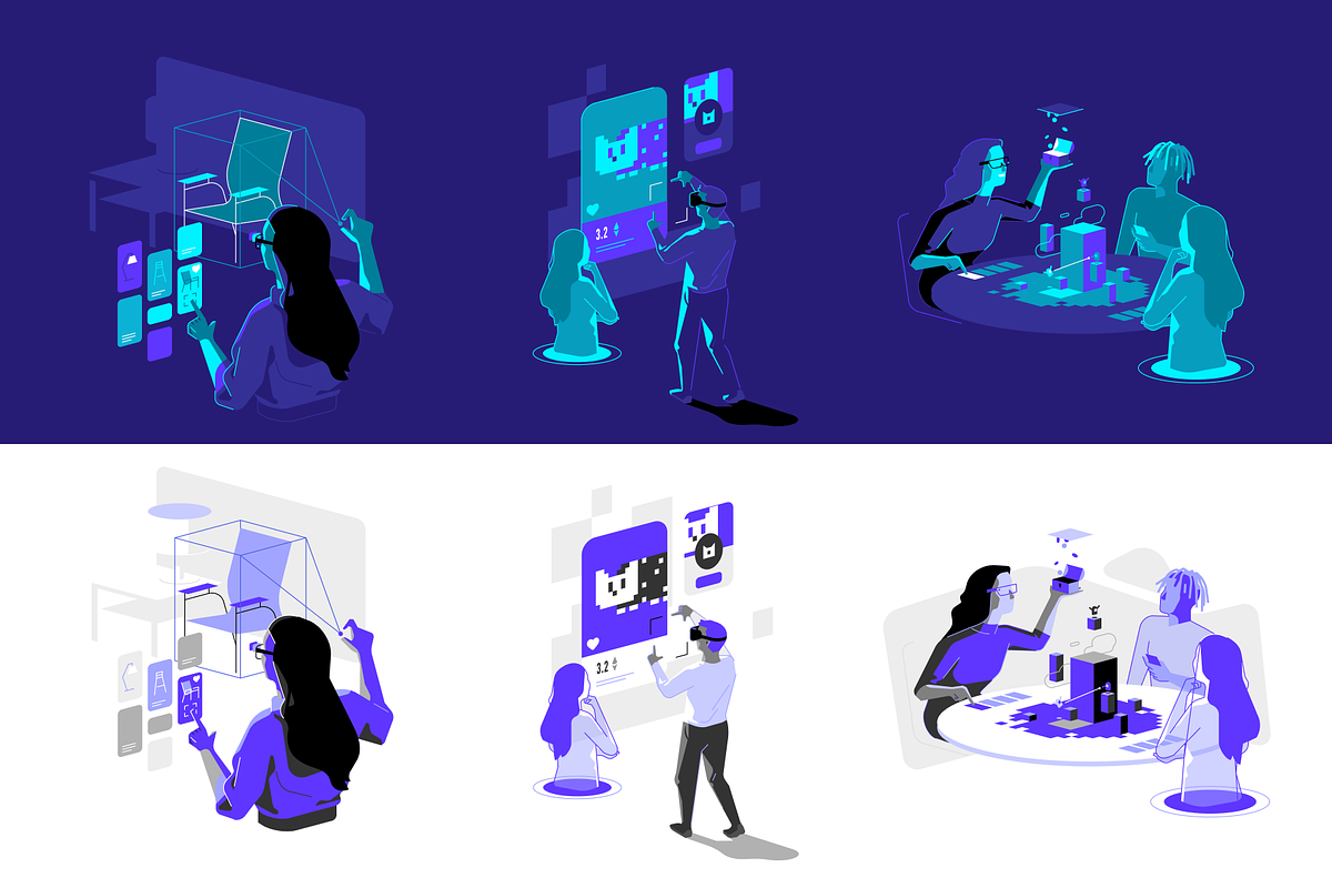 Virtual Reality & AR Illustrations, a Templates & Theme by Formfrom (Photo 9 of 12)