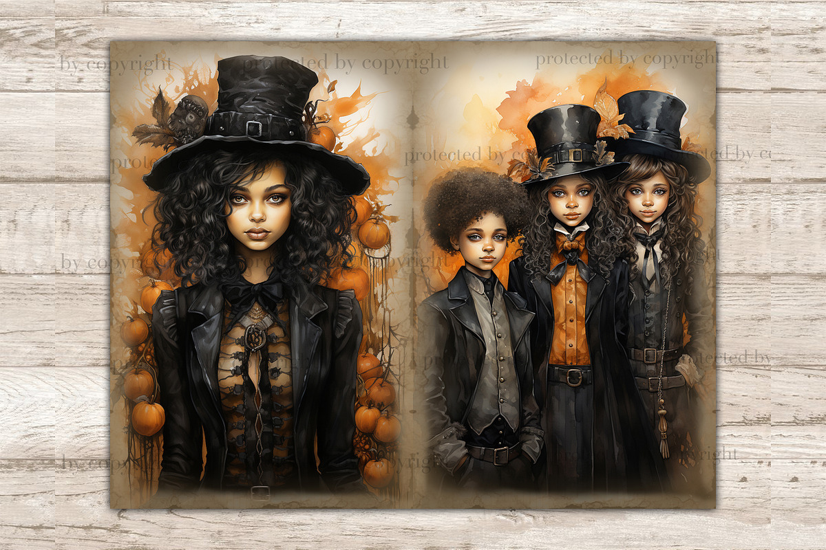 Halloween Journaling Pages, a Person Illustration by GlamArtZhanna (Photo 9 of 9)