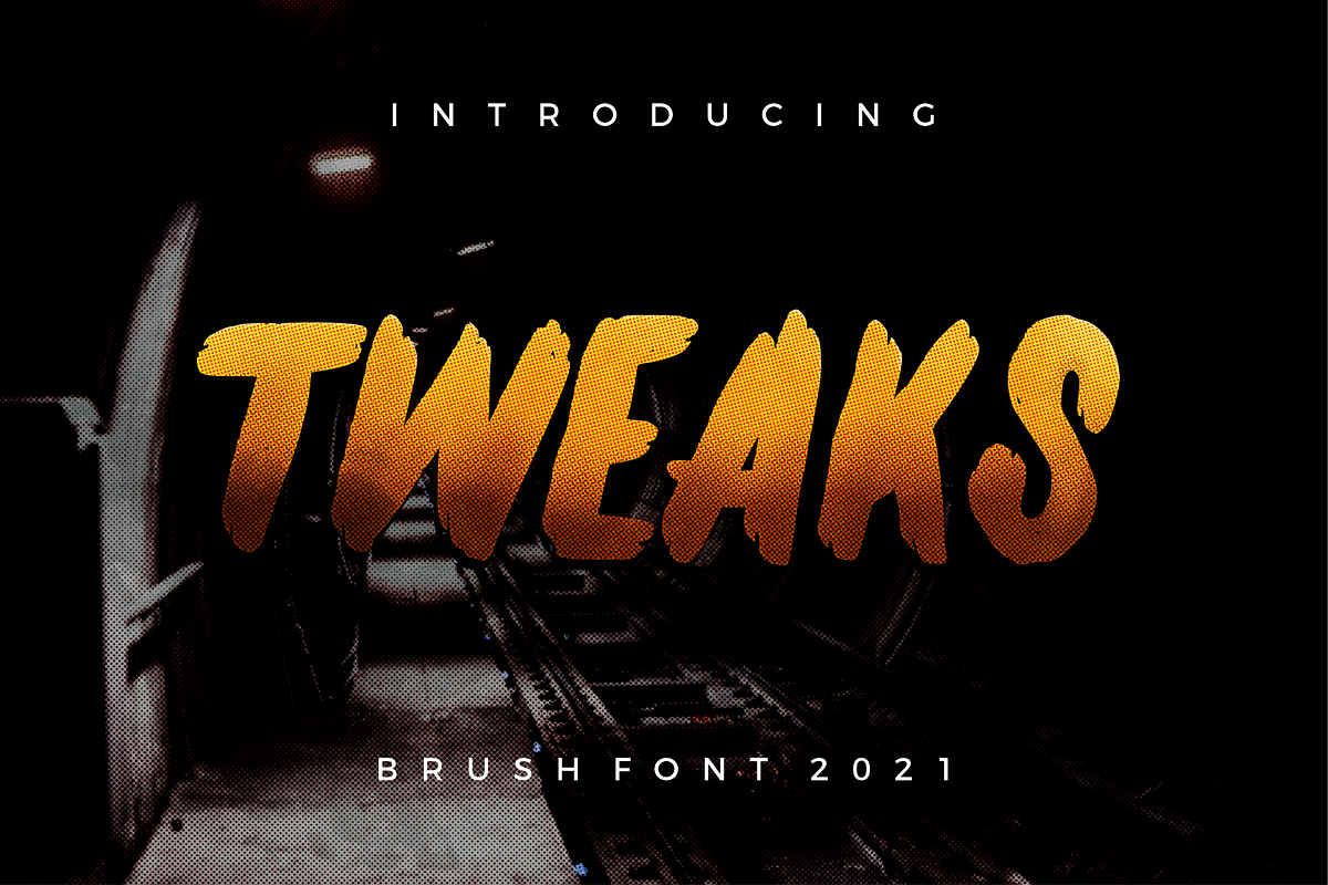 Tweaks Brush Font, a Sans Serif Font by 24Design Studios (Photo 1 of 6)