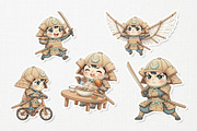 Friendly Samurai Kid Cute Cartoon, a Person Illustration by Gohsantosa (Thumbnail 4 of 4)