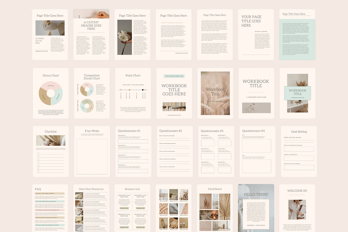 Minimalist Modular Workbook, a Marketing Template by denofdreamers (Photo 6 of 6)