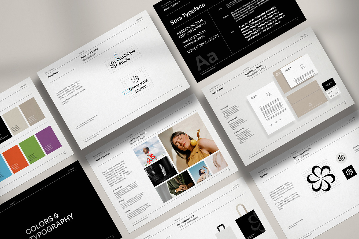 DOMINIQUE STUDIO / Brand Guidelines, a Branding & Logo Template by Studio Dara (Photo 11 of 20)