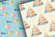 Birthday Party digital papers, a Pattern Graphic by designloverstudio (Thumbnail 3 of 7)
