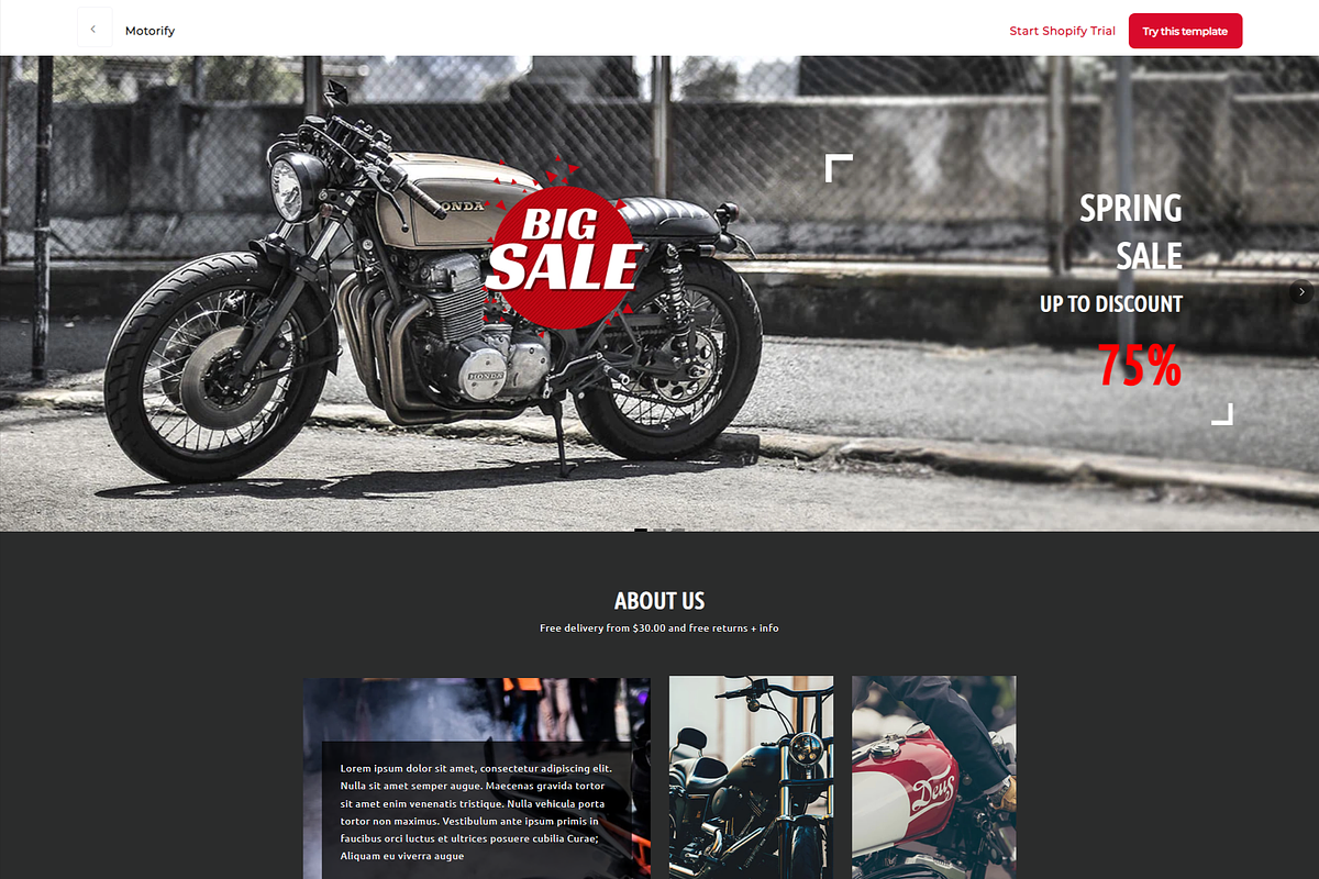 Motorify Store Shopify Template, a Shopify Template by LTheme (Photo 2 of 2)