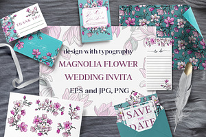 SPRING MAGNOLIA | Wedding Stationery, a Merchandise Mockup by Samson FM