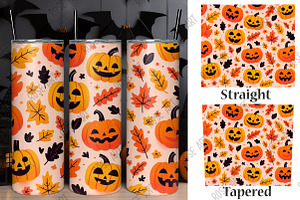 Halloween Pumpkins 20 oz Tumbler Wra, a Graphic by Rose Art