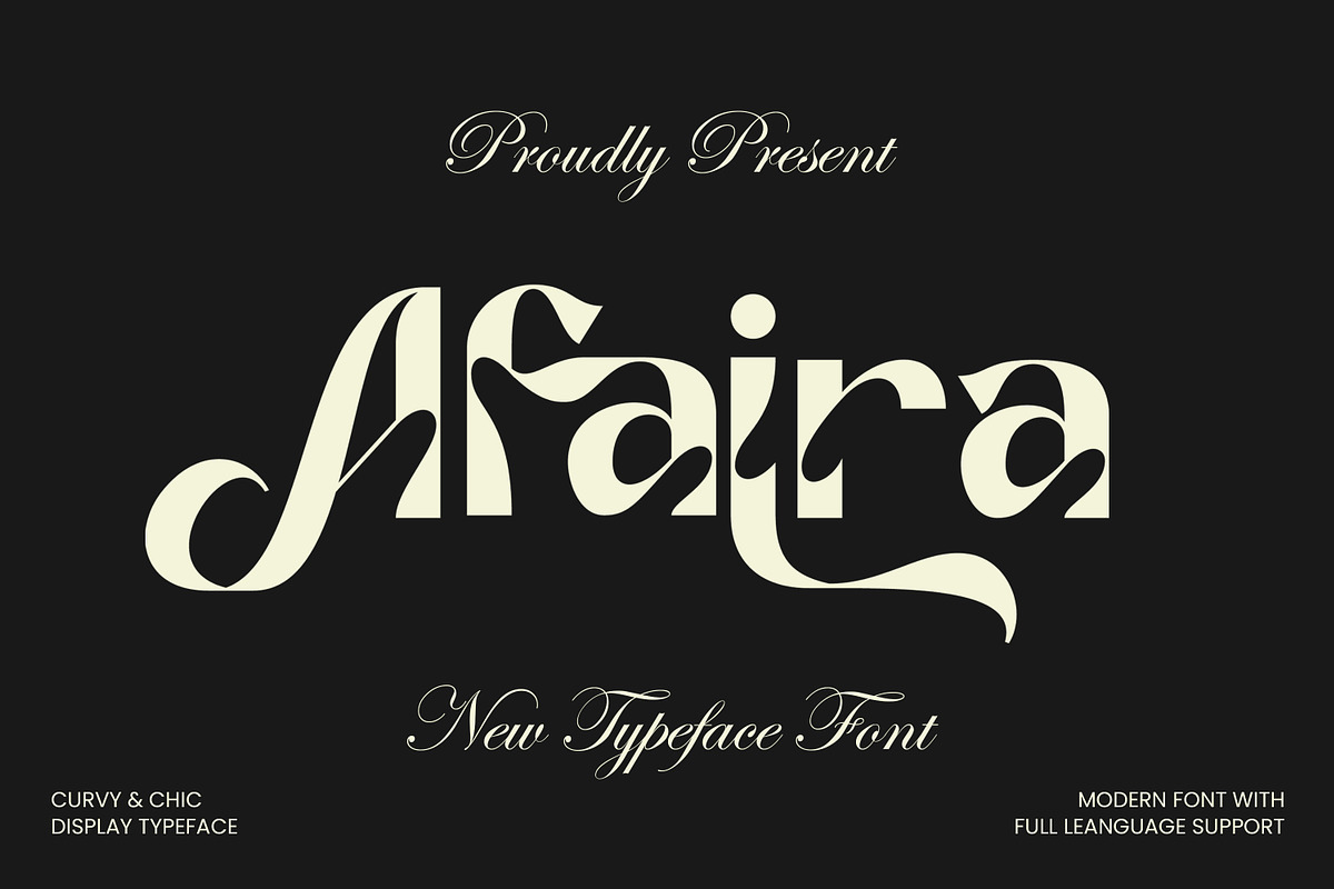 Afaira - Curvy & Chic Display Font, a Sans Serif Font by Favo Write (Photo 1 of 10)
