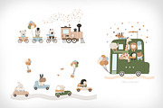 LITTLE TRAVELERS vector set, an Animal Illustration by erasovas (Thumbnail 16 of 19)