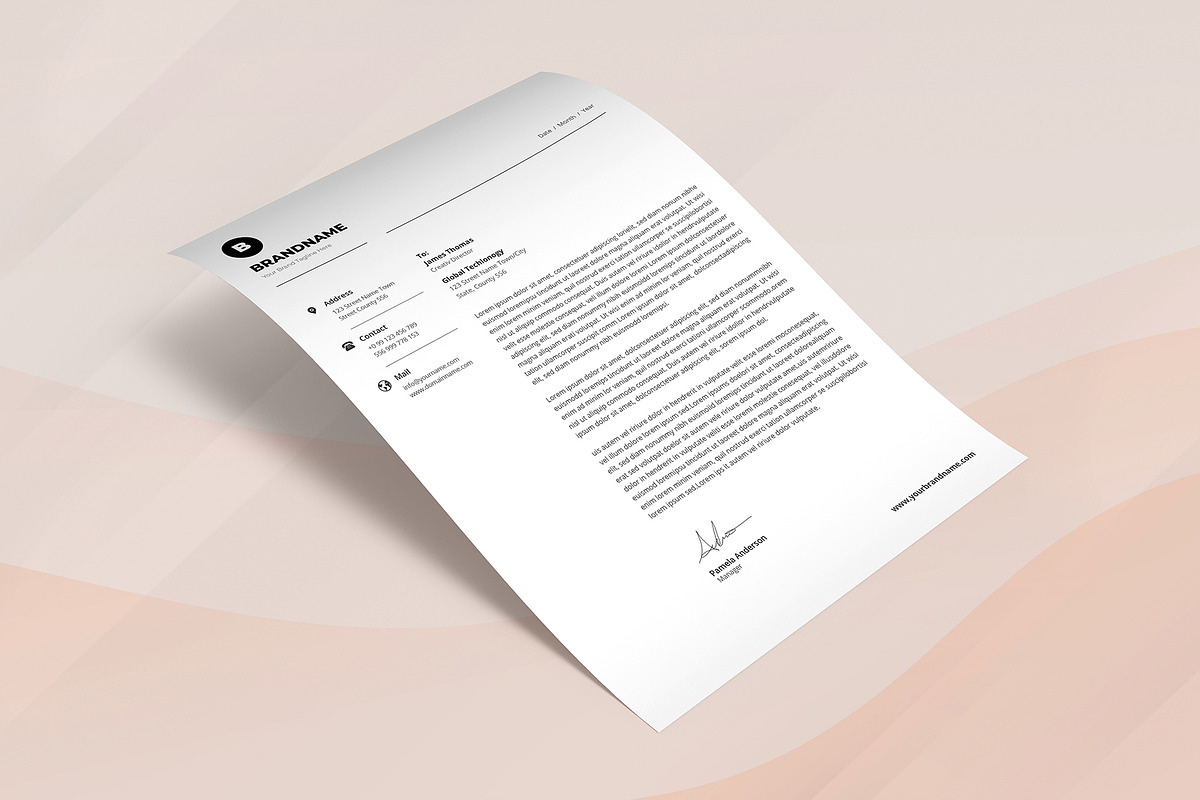 Canva Letterhead and Invoice, a Stationery Template by DesignDevisers (Photo 7 of 19)