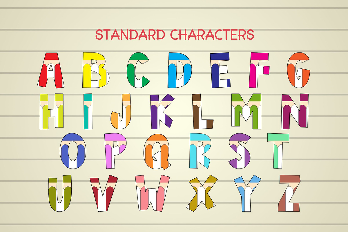 Back To School - 6 Color Fonts, a Graphic by Adalin Shop (Photo 18 of 19)