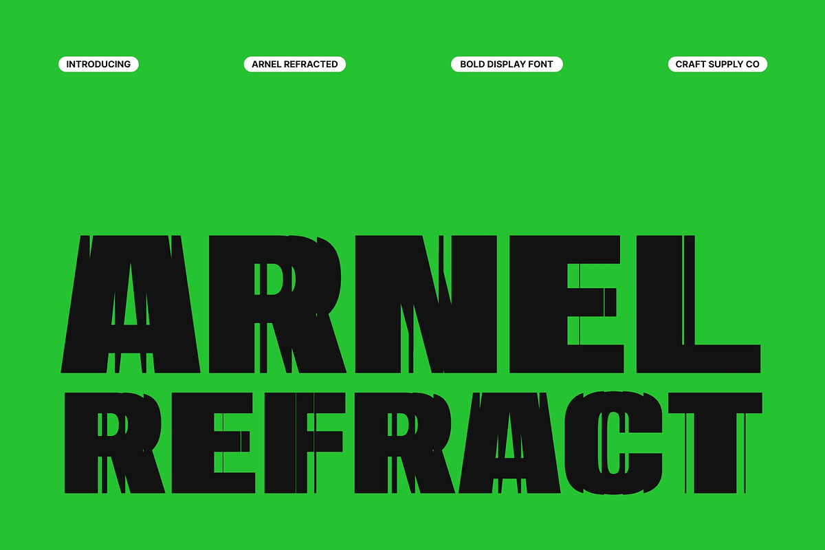 Arnel Refracted, a Sans Serif Font by Craft Supply Co. (Photo 1 of 8)