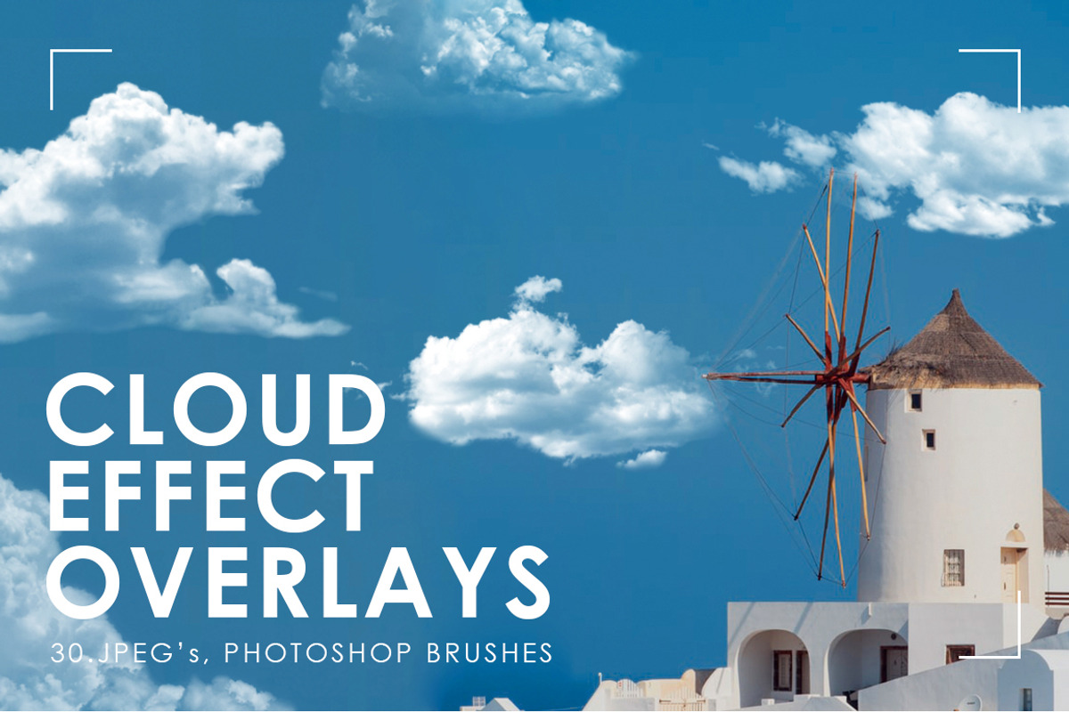 30 Realistic Cloud Overlays, a Brush Add-On by NassyArt (Photo 1 of 9)