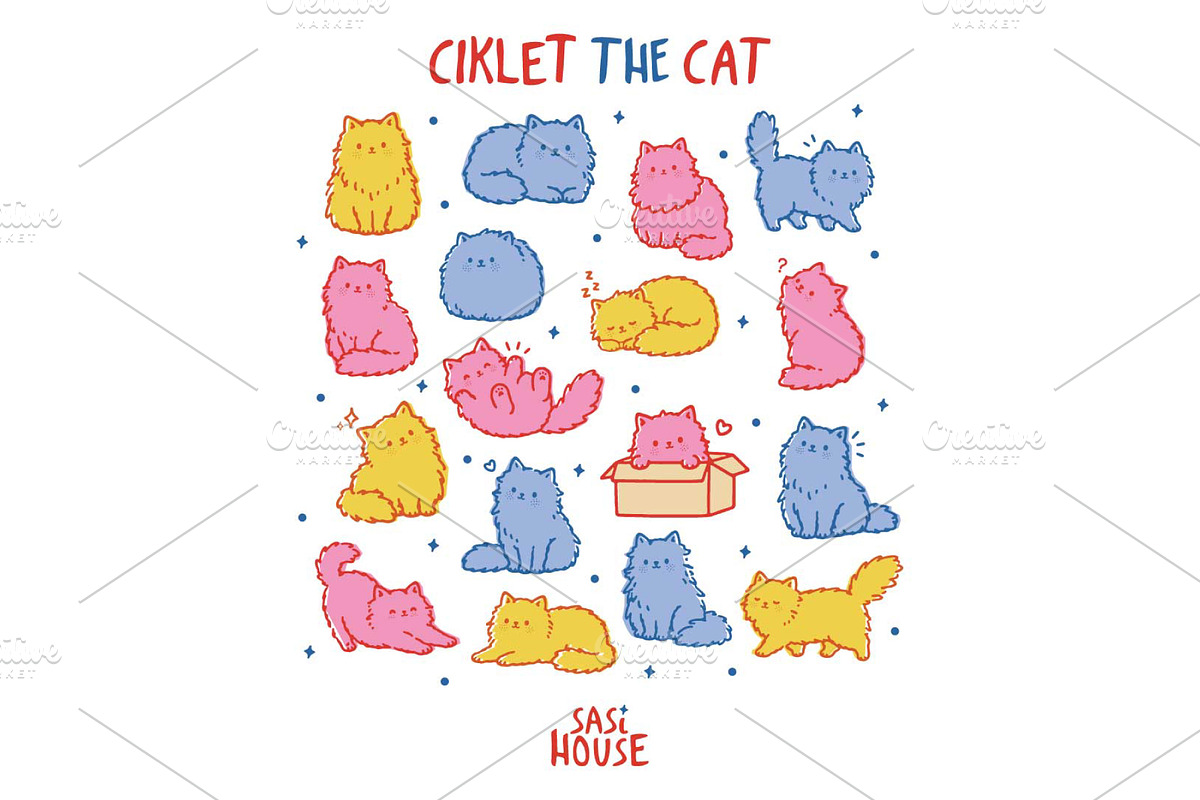Ciklet The Cat, an Animal Illustration by SasiHouse (Photo 1 of 3)