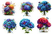 Spring Blooming Hydrangea Clipart, an Illustration by Dream Creation (Thumbnail 4 of 7)