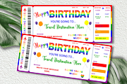 Happy Birthday Gift Boarding Pass, a Card Template by YasdeyDesigns (Thumbnail 1 of 7)