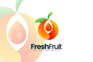Fresh Fruit Gradient Colorful Logo., a Branding & Logo Template by ModalTampang
