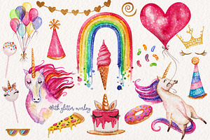 Watercolor Unicorn Birthday Party