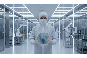 Scientist in a cleanroom suit, an Industrial Photo by Igor Tichonow