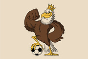 King Eagle Mascot with Soccer Ball, an Object Graphic by Judsart (Thumbnail 1 of 3)