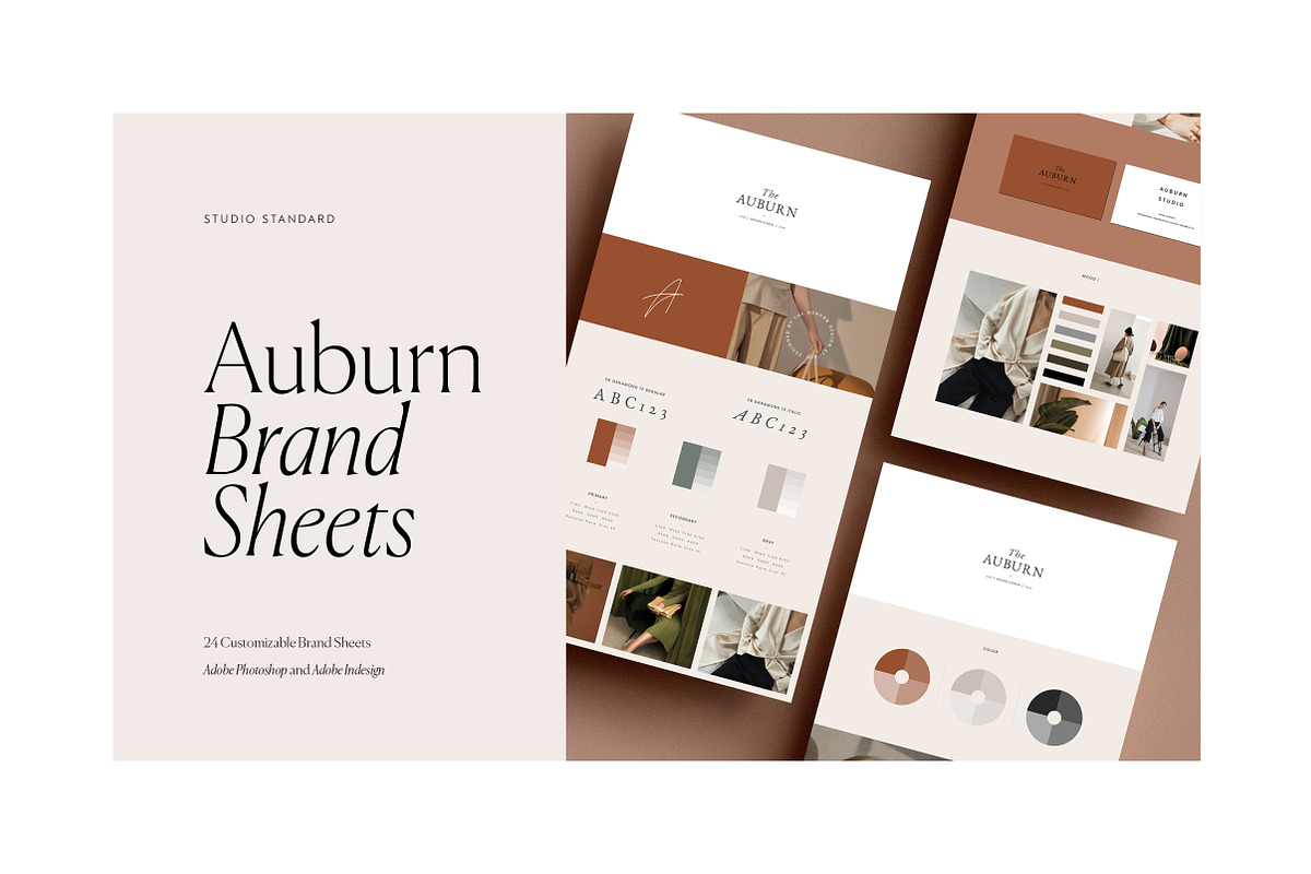 Auburn 24 Brand Sheets, a Presentation Template by Studio Standard (Photo 1 of 11)