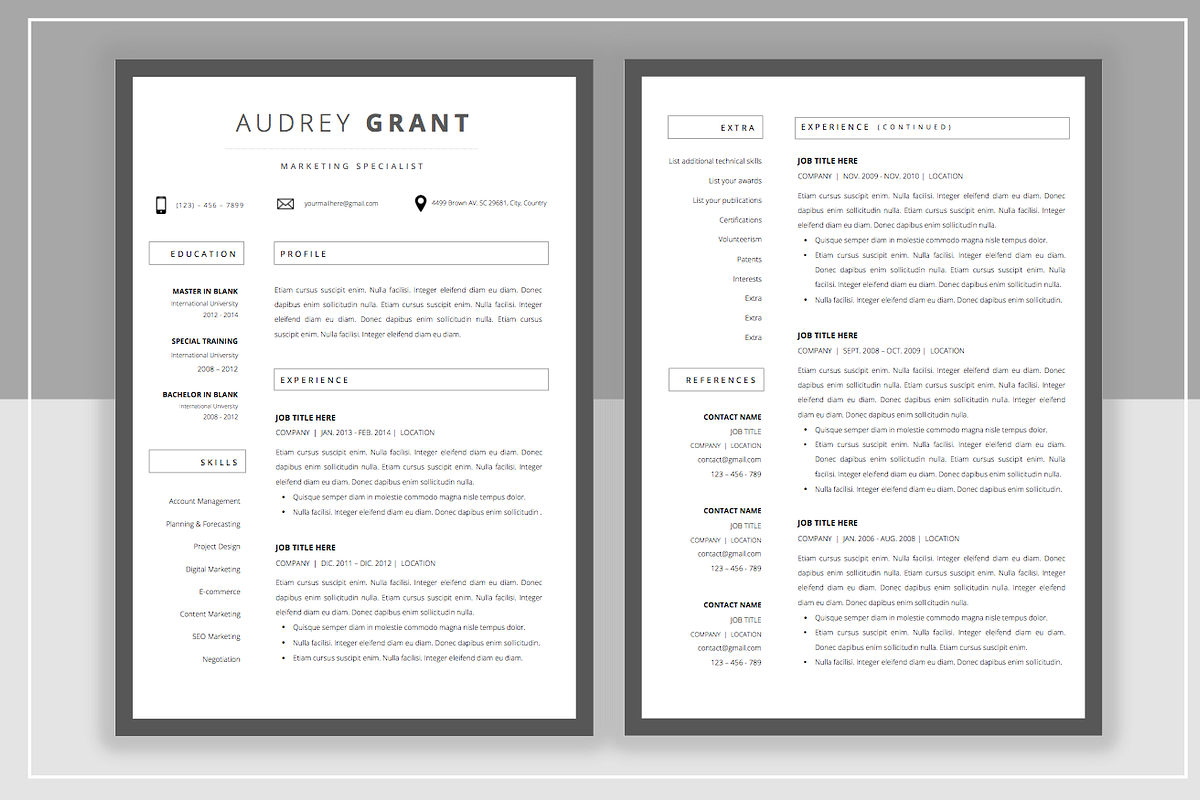 Resume Template & Cover Letter, a Resume Template by ResumeStudio (Photo 3 of 4)