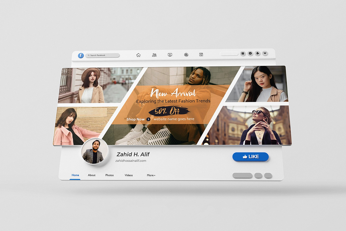 4 Fashion social media facbook cover, a Social Media Template by zahidhossainalif (Photo 5 of 5)
