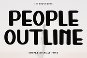 People Outline, a Script Font by FreshTypeINK (Thumbnail 1 of 7)