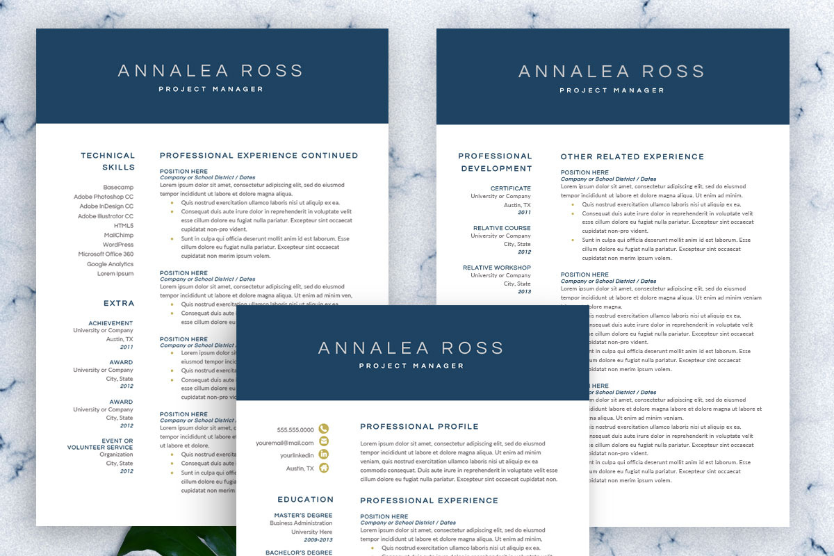 Modern Resume Template for Word, a Resume Template by SharpResumeFoundry (Photo 3 of 7)