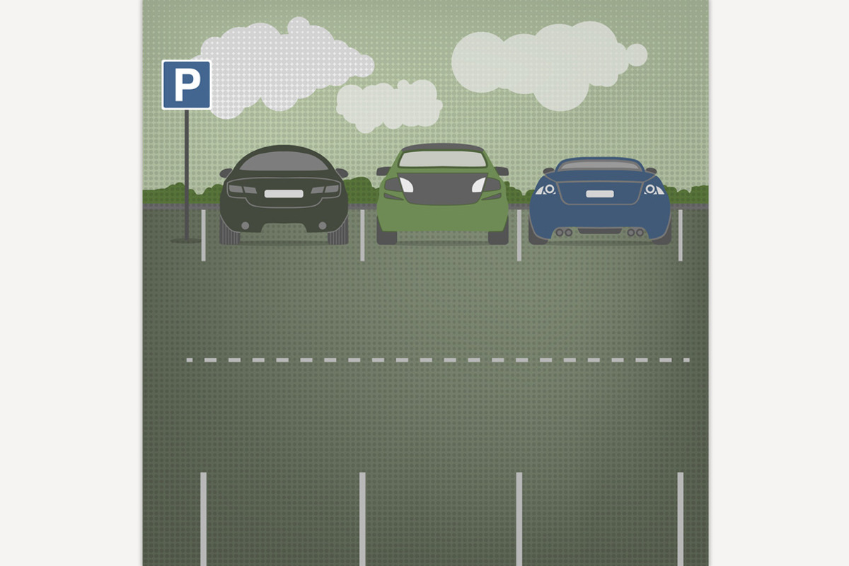 Vector Parking Lot, a Transportation Illustration by Anna's Shop