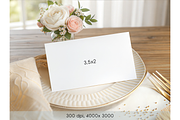 Elegant Floral Wedding Place Card, a Product Mockup by MockupWizard (Thumbnail 2 of 4)