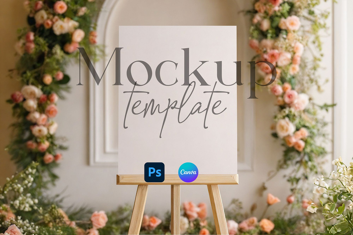 Elegant 16x20 Wedding Welcome Sign, a Product Mockup by MockupWizard (Photo 1 of 5)