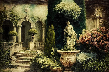 Vintage Aristocratic Garden, an Arts & Entertainment Photo by bbymedia.store