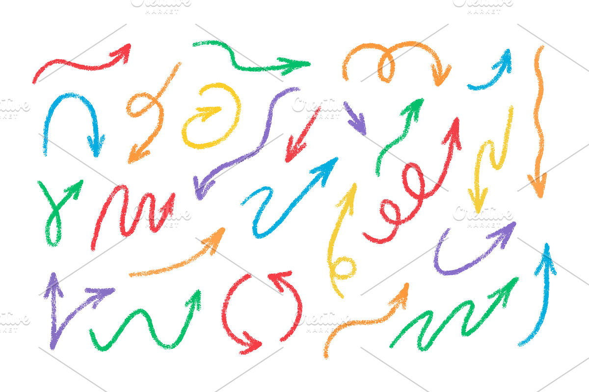 Crayon Doodle Chalk Arrow Sign, an Object Illustration by Elena Pimukova (Photo 1 of 27)