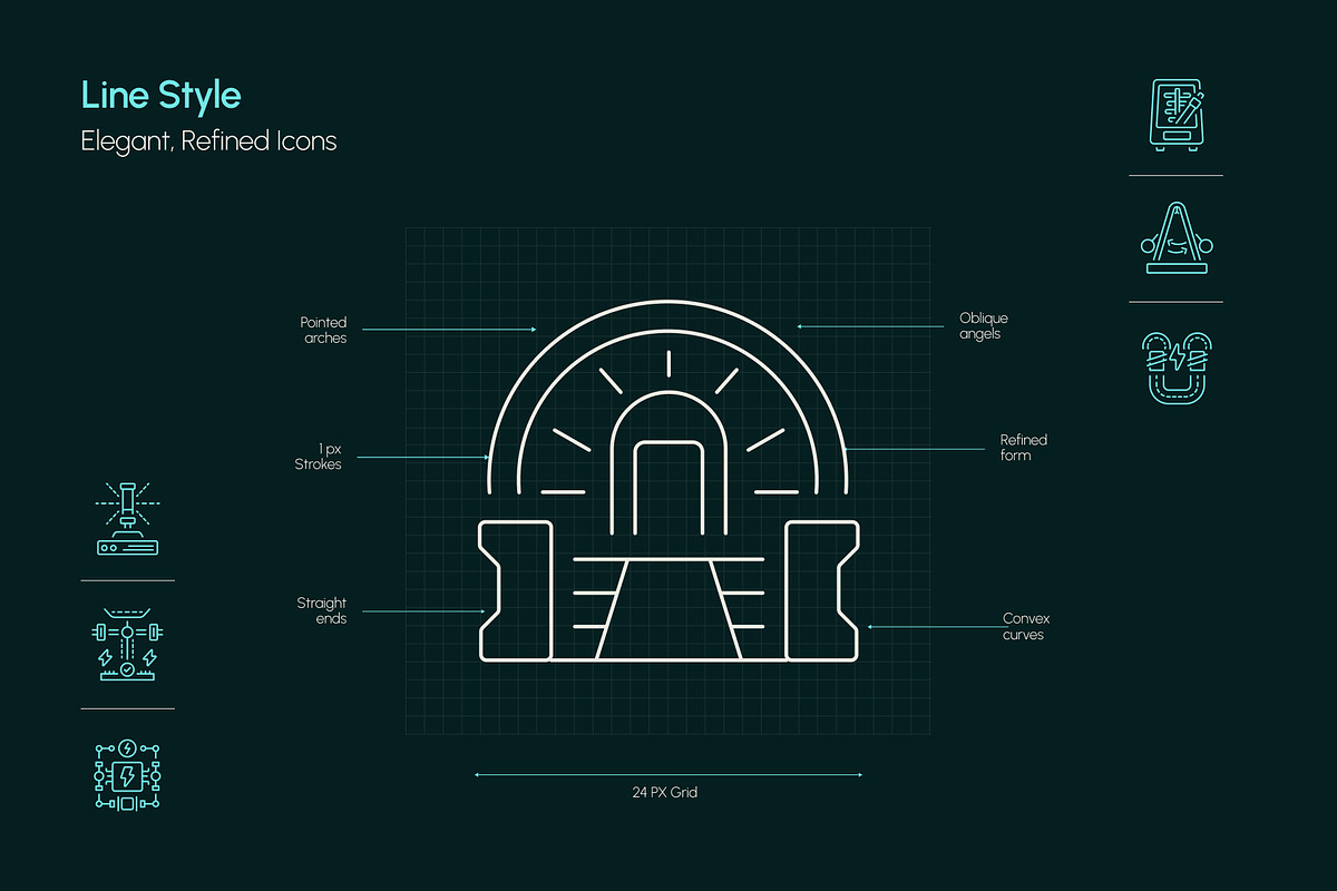 Physics Icon Art Set, an Outline Icon by Prosymbols (Photo 3 of 8)