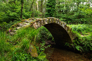 Medieval stone bridge over a stream, an Architecture Photo by Perpis