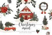 Christmas Mood - winter holiday set, a Seasonal Illustration by Madiwaso (Thumbnail 1 of 12)