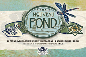 Nouveau Pond Linocuts