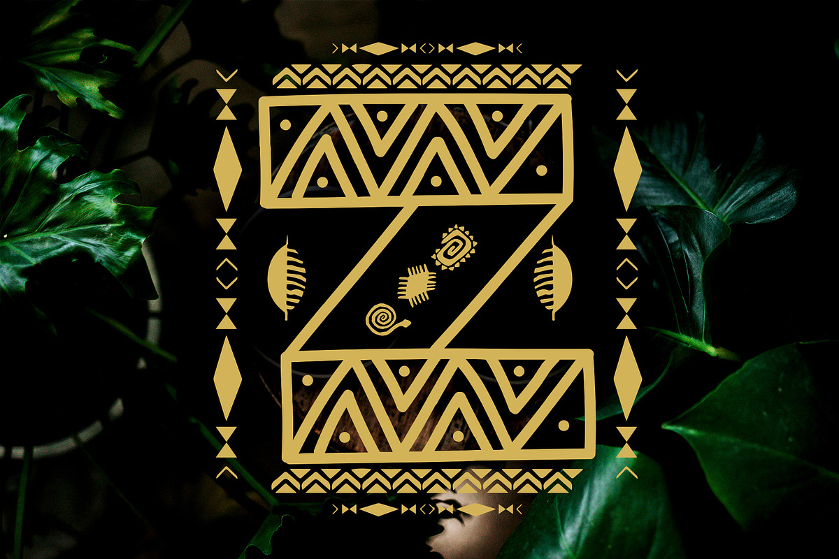 The Dotted Zebra Tribal Display Font preview 3
