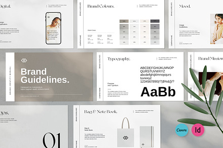 Brand Guidelines Template, a Marketing Template by evgenystudio