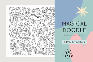 Coloring Page BUNDLE. 10 Big Posters